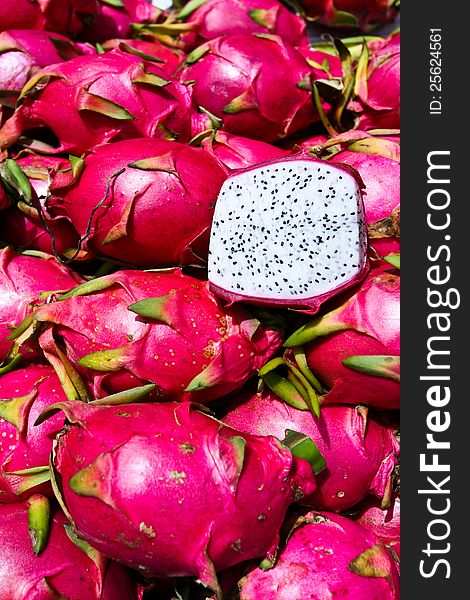 Dragon fruit, sweet black beans in Thailand. Dragon fruit, sweet black beans in Thailand.