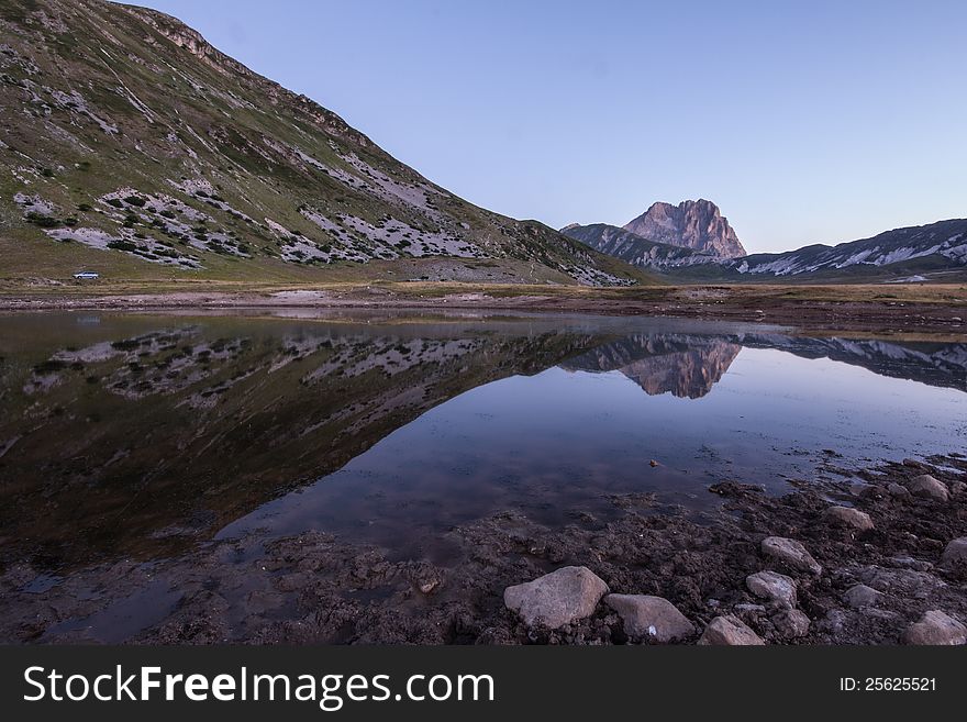 Sunrise in the Abruzzo mountains. Sunrise in the Abruzzo mountains