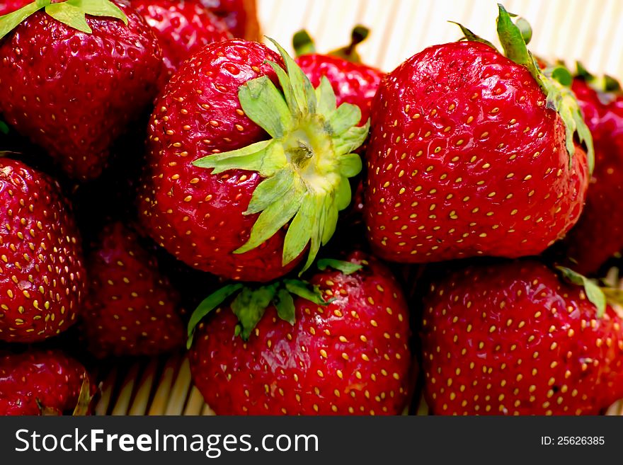 Fresh healthy organic red strawberry