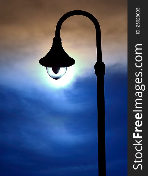 Silhouette Street Lamps