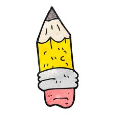 Free Textured Cartoon Pencil Stub Royalty Free Stock Image - 256200746