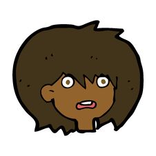 Free Cartoon Shocked Expression Royalty Free Stock Image - 256201526