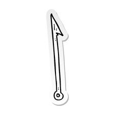 Sticker Of A Cartoon Harpoon Royalty Free Stock Photo