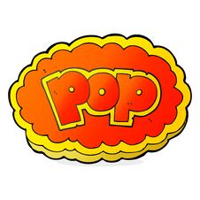 Cartoon POP Symbol Stock Photo