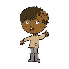 Free Cartoon Boy With Growth On Head Stock Photos - 256206593