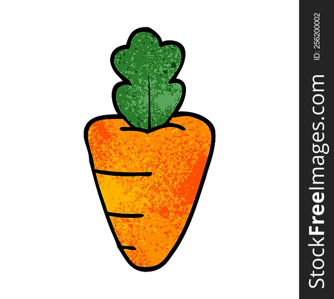 cartoon doodle healthy carrot