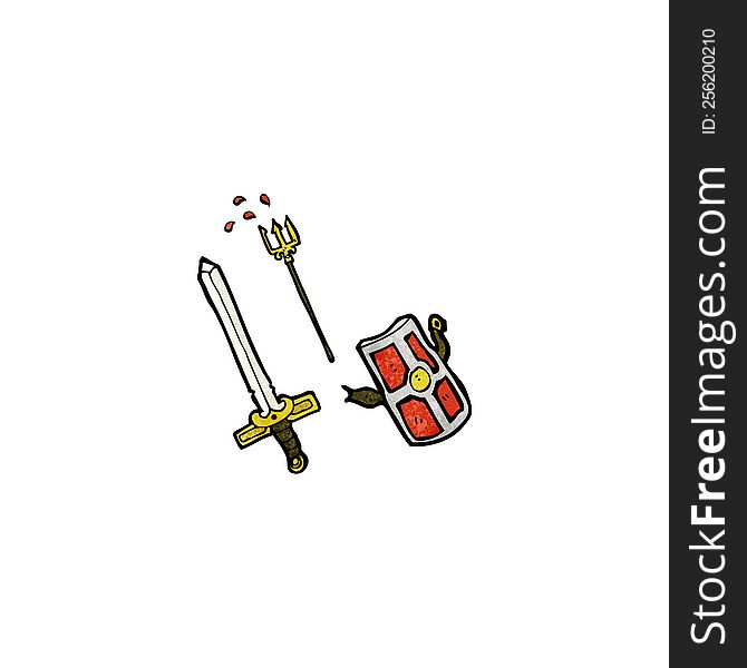 cartoon medieval weapons