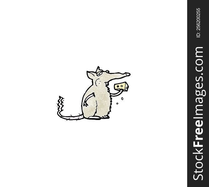 cartoon rat eating cheese
