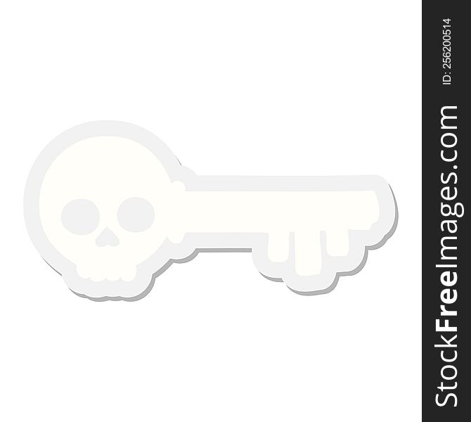 spooky skeleton key sticker