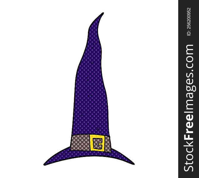 freehand drawn cartoon witch\'s hat. freehand drawn cartoon witch\'s hat