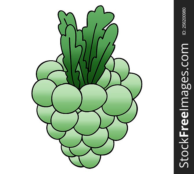 gradient shaded quirky cartoon bunch of grapes. gradient shaded quirky cartoon bunch of grapes