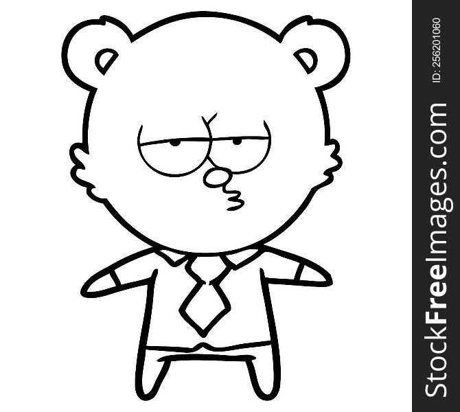 bear boss cartoon. bear boss cartoon