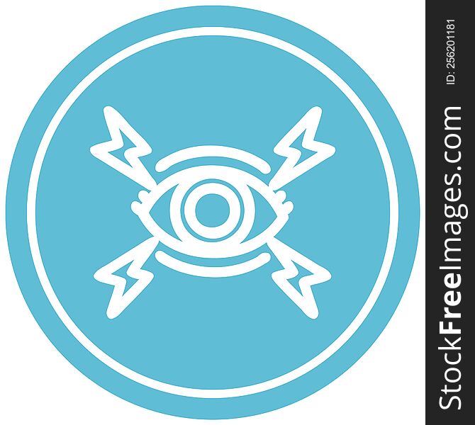 mystic eye circular icon