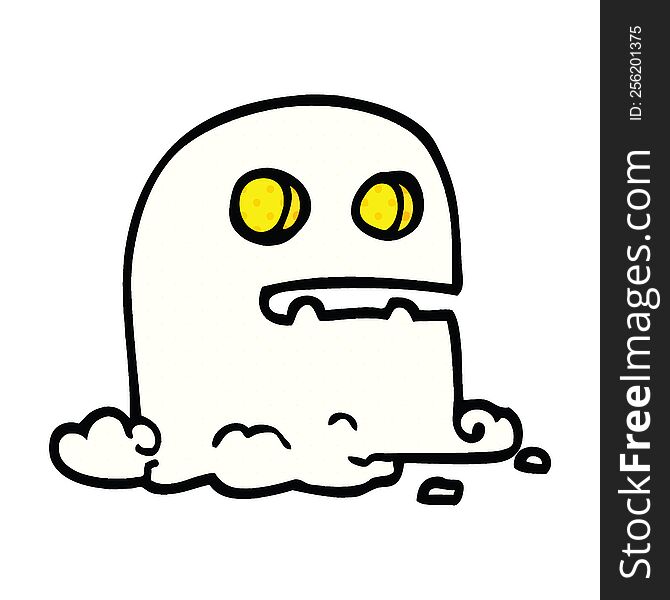 comic book style cartoon spooky ghost