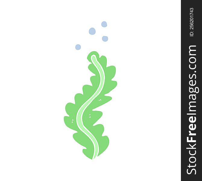Flat Color Style Cartoon Seaweed