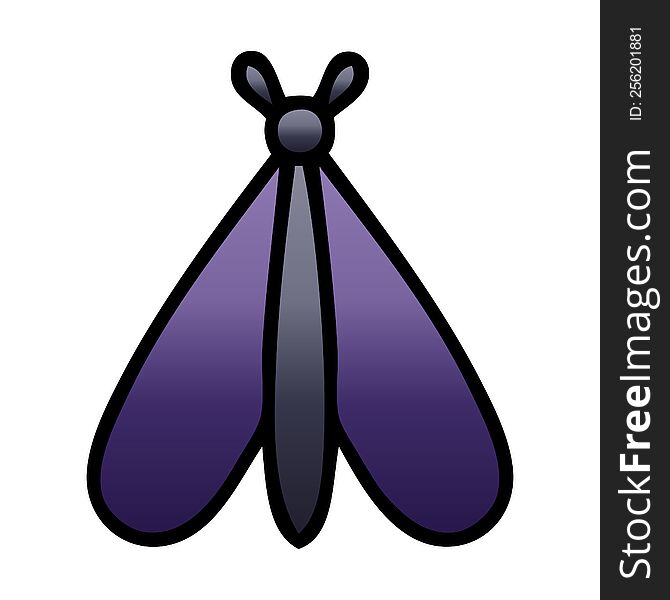gradient shaded cartoon of a moth bug