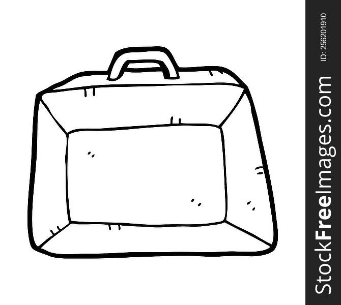 cartoon budget briefcase