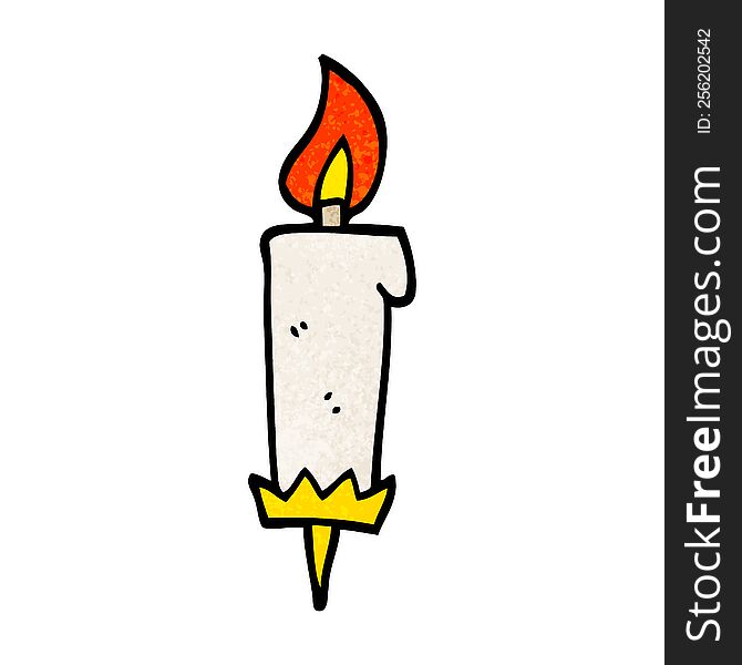 cartoon doodle birthday candle