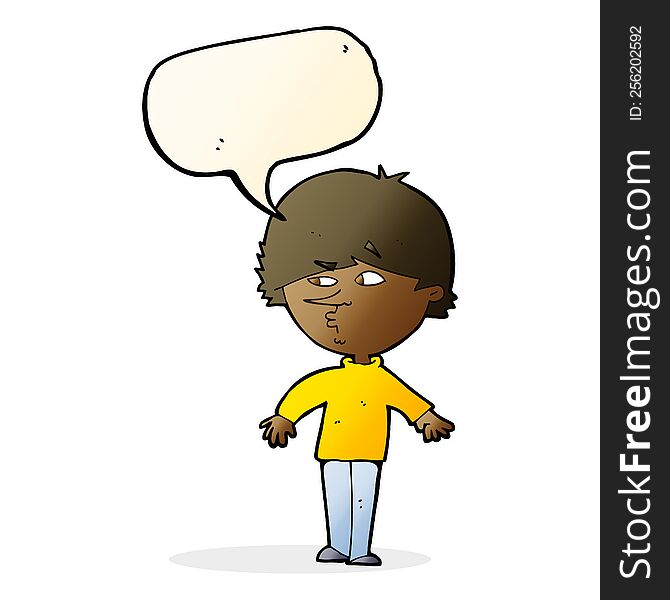 cartoon suspicious man looking over shoulder with speech bubble