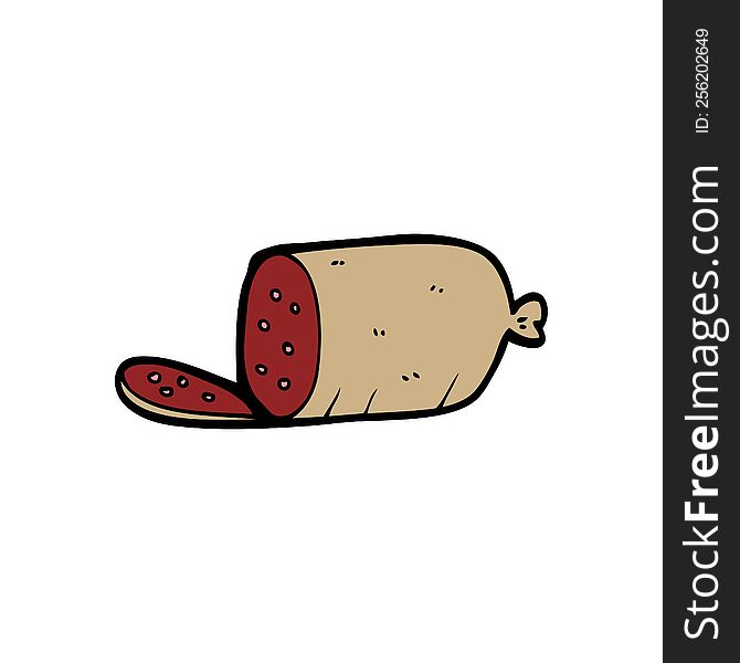 cartoon sliced sausage