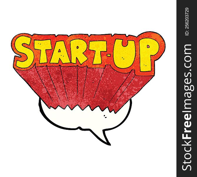 freehand speech bubble textured cartoon startup symbol