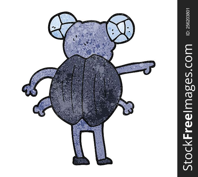 Textured Cartoon Pointing Insect