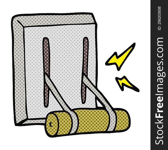 freehand drawn cartoon electrical switch