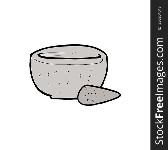 cartoon pestle and mortar