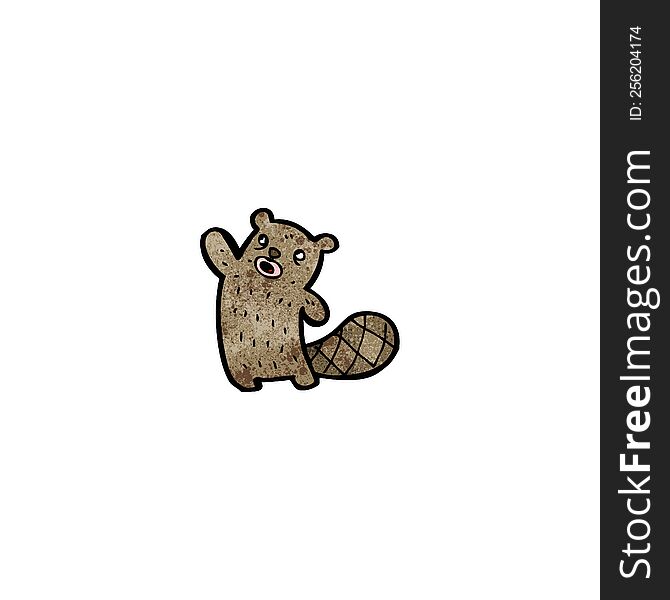 Funny Cartoon Beaver