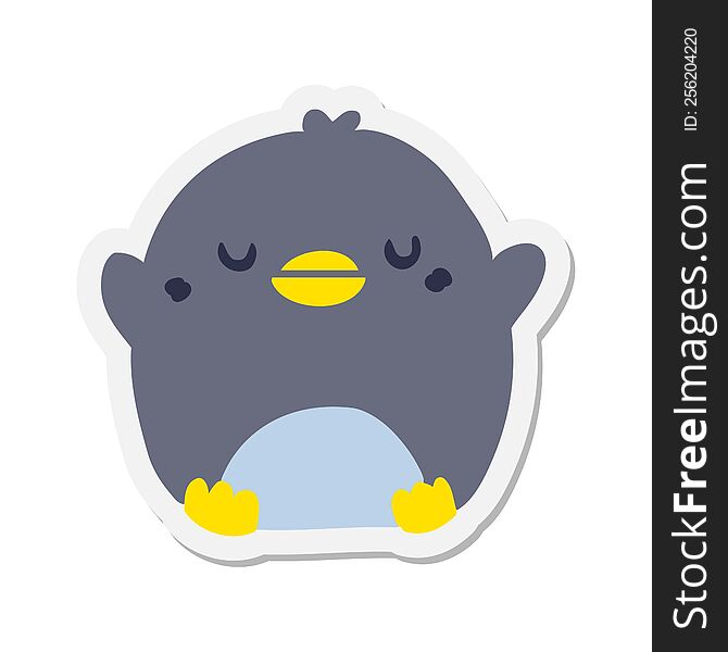 cartoon penguin sticker