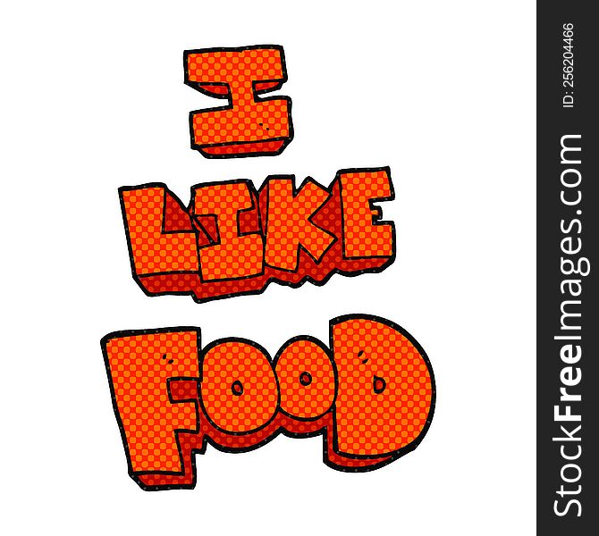 cartoon i like food symbol