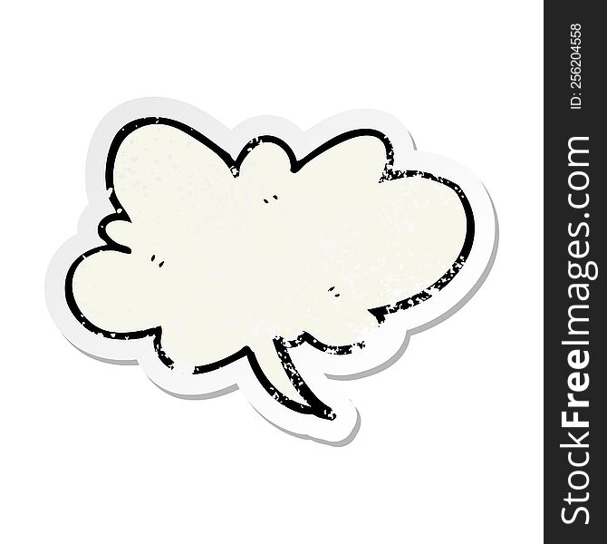 retro distressed sticker of a cartoon steam design element