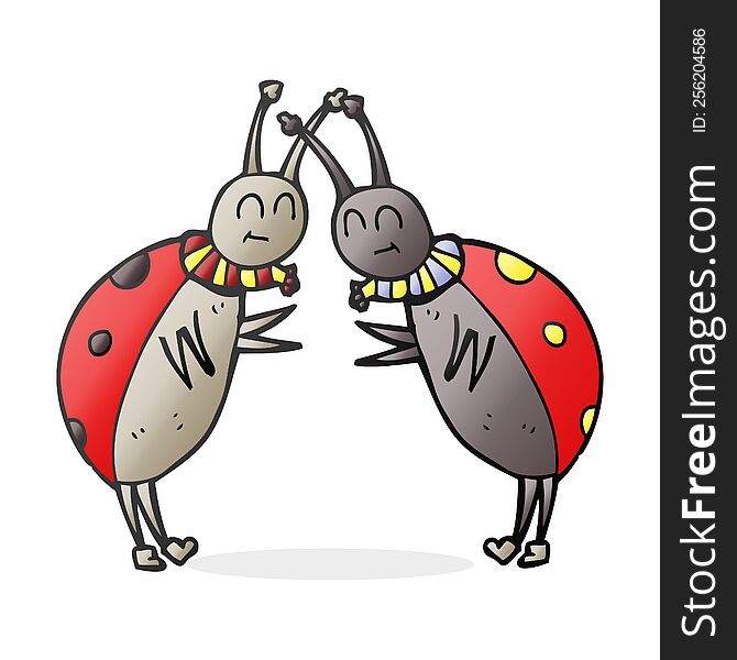 Cartoon Ladybugs Greeting