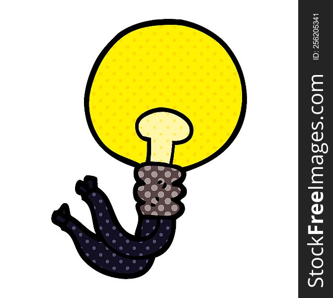 Cartoon Doodle Light Bulb