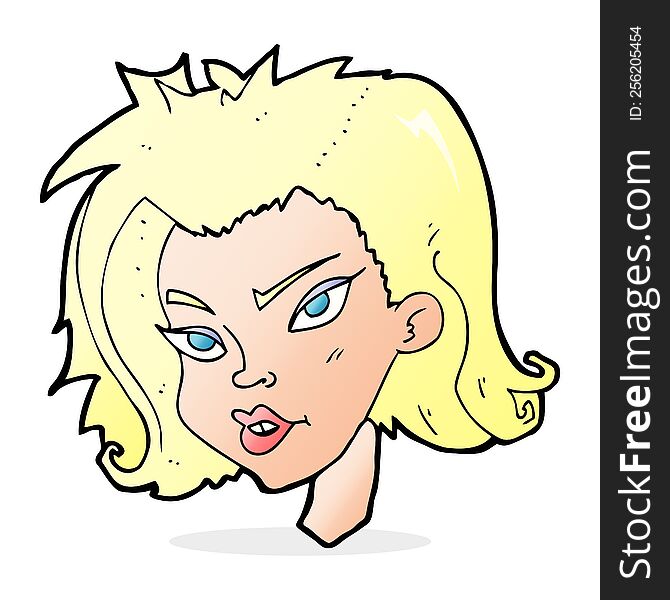 Cartoon Female Face