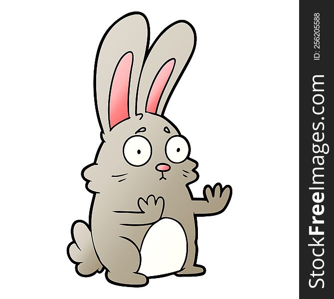 cartoon scared rabbit. cartoon scared rabbit