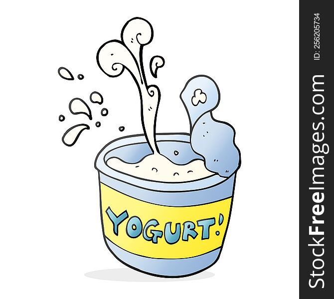 Cartoon Yogurt