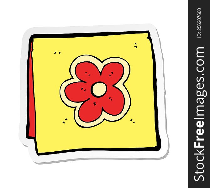 sticker of a cartoon greeting card
