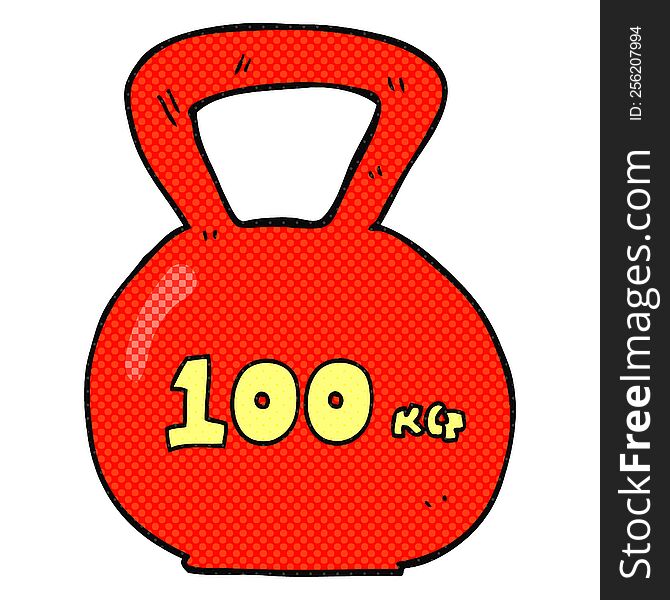 cartoon 100kg kettle bell weight