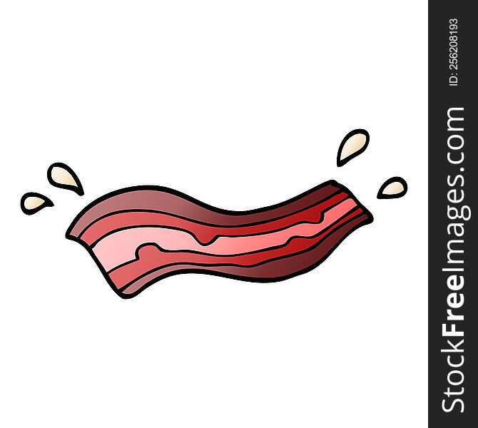 cartoon doodle sizzling bacon