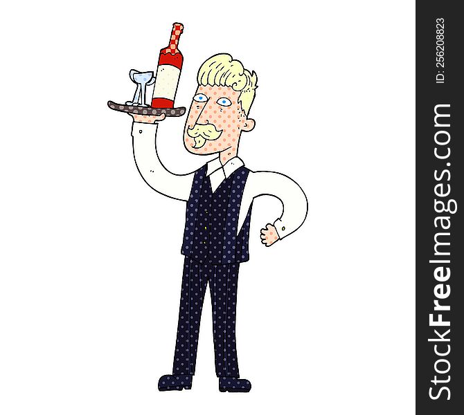 Cartoon Waiter