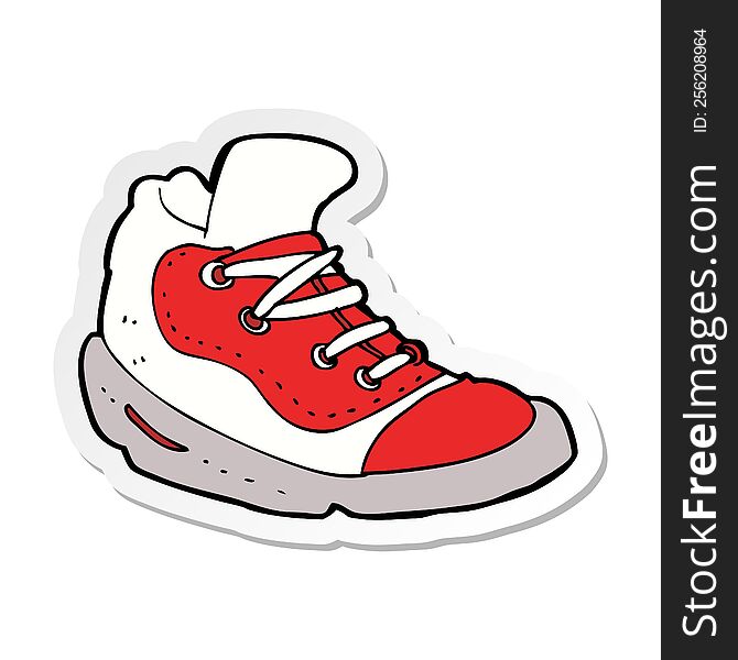 sticker of a cartoon sneaker