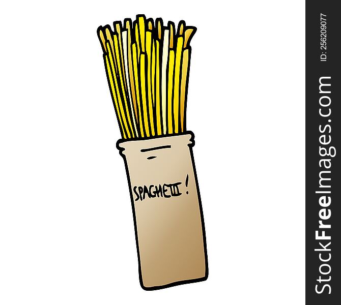 cartoon doodle  jar of spaghetti