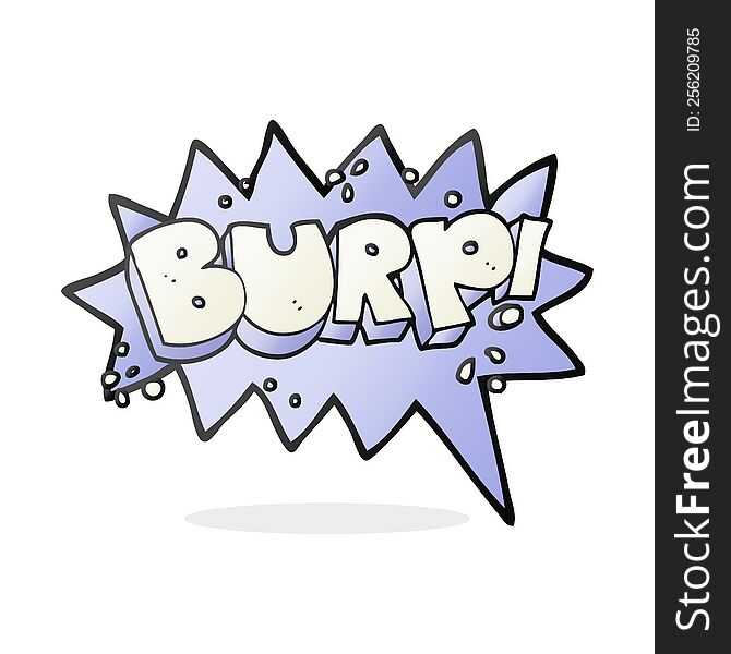Cartoon Burp Symbol
