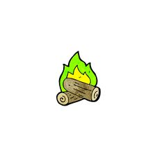 Cartoon Spooky Campfire Royalty Free Stock Photo