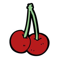 Cartoon Cherries Stock Photo