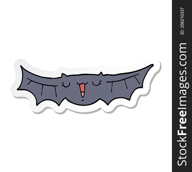 sticker of a cartoon bat