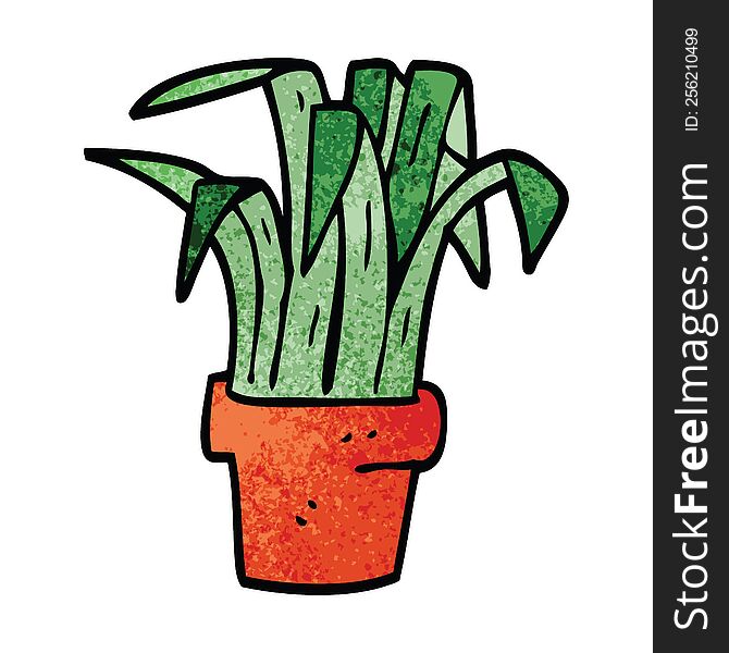 cartoon doodle indoor plant