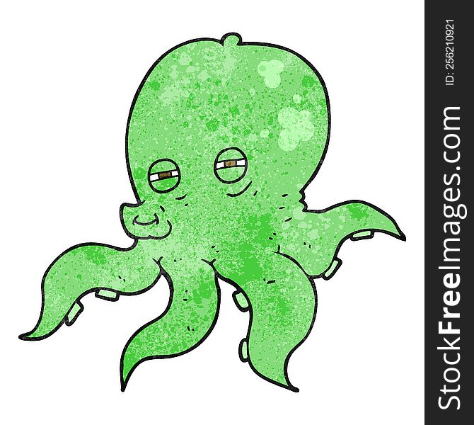Textured Cartoon Octopus