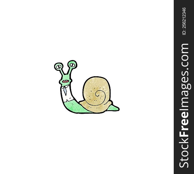 cartoon sensible business snail